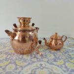Price and Buy Persian Copper Stovetop Samovar 5L with Teapot, Hammered Finish - Image 3