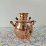 Price and Buy Persian Copper Stovetop Samovar 5L with Teapot, Hammered Finish - Image 4