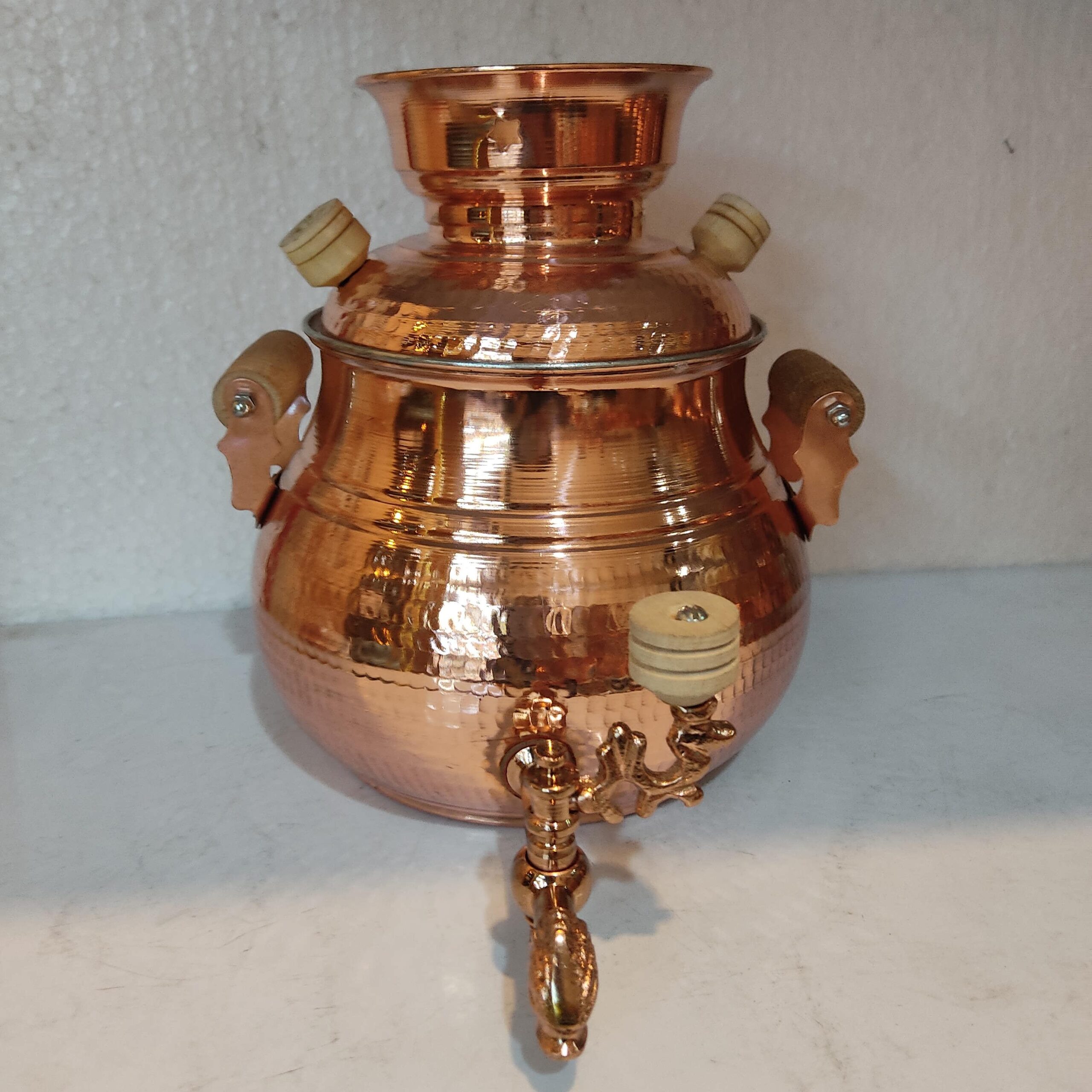Price and Buy Persian Copper Stovetop Samovar Traditional Hammered Design 2-Liter_690083f811e09.jpeg Price and Buy Persian Copper Stovetop Samovar Traditional Hammered Design 2-Liter - Image 1