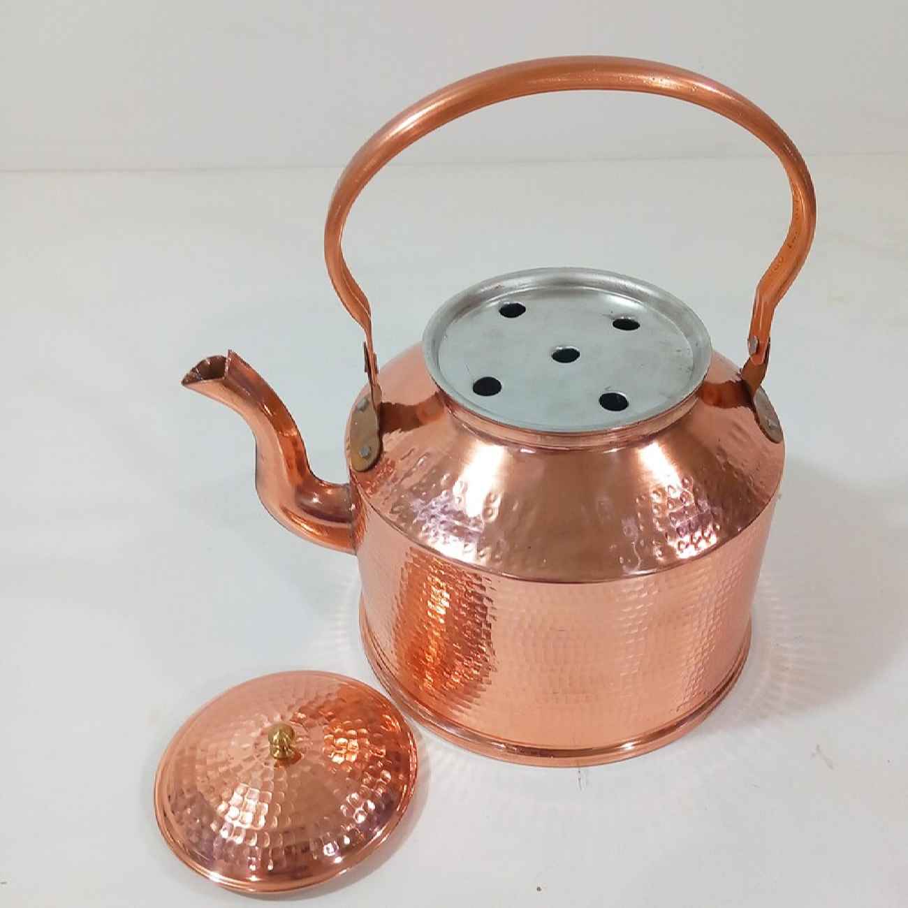 Price and Buy Persian Copper Tea Kettle Durable Stovetop Traditional Hammered Nancy - Image 3