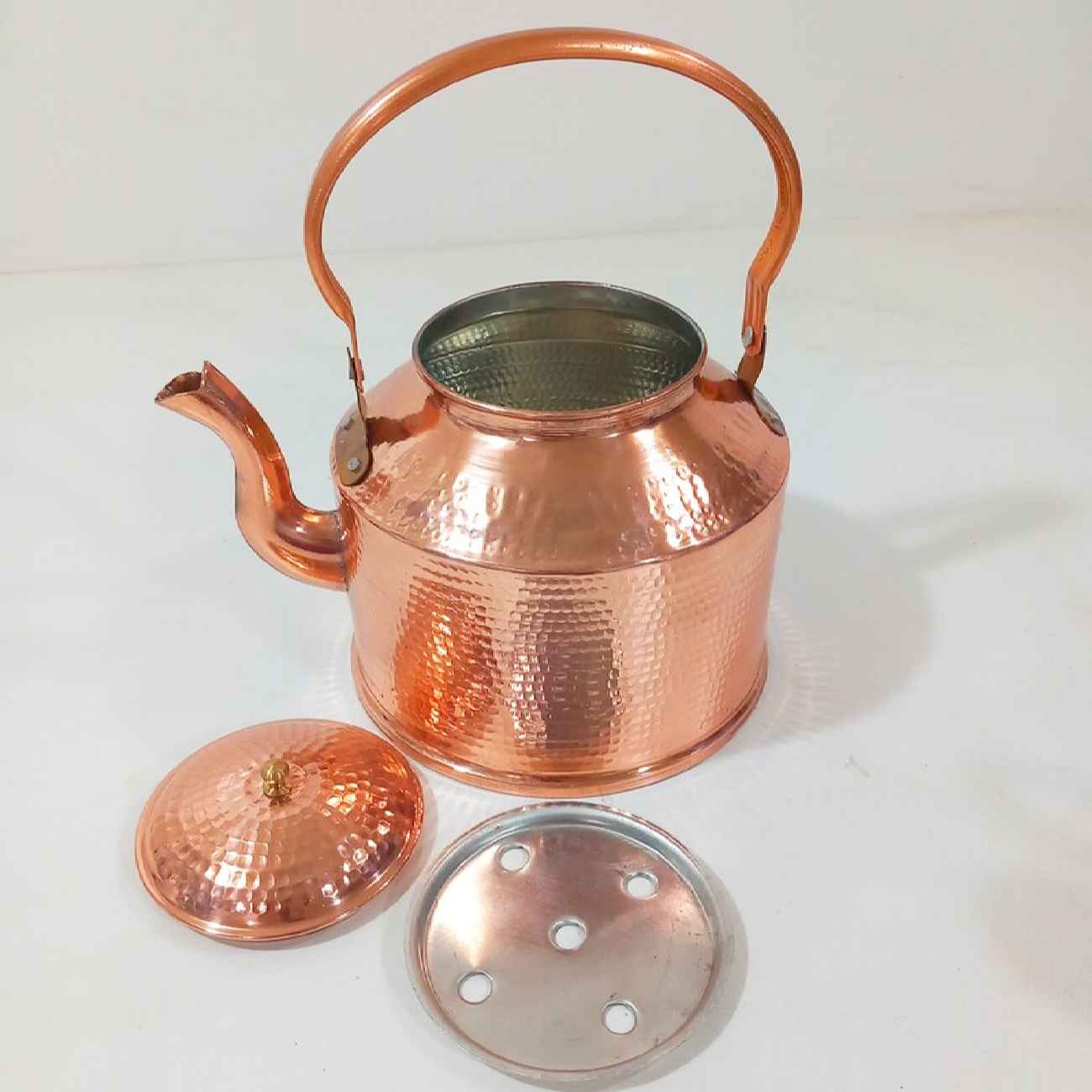 Price and Buy Persian Copper Tea Kettle Durable Stovetop Traditional Hammered Nancy - Image 5