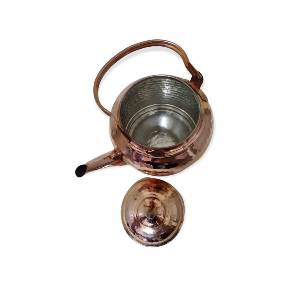 Price and Buy Persian Copper Tea Kettle Durable Stovetop Traditional Hammered Tanaz - Image 4