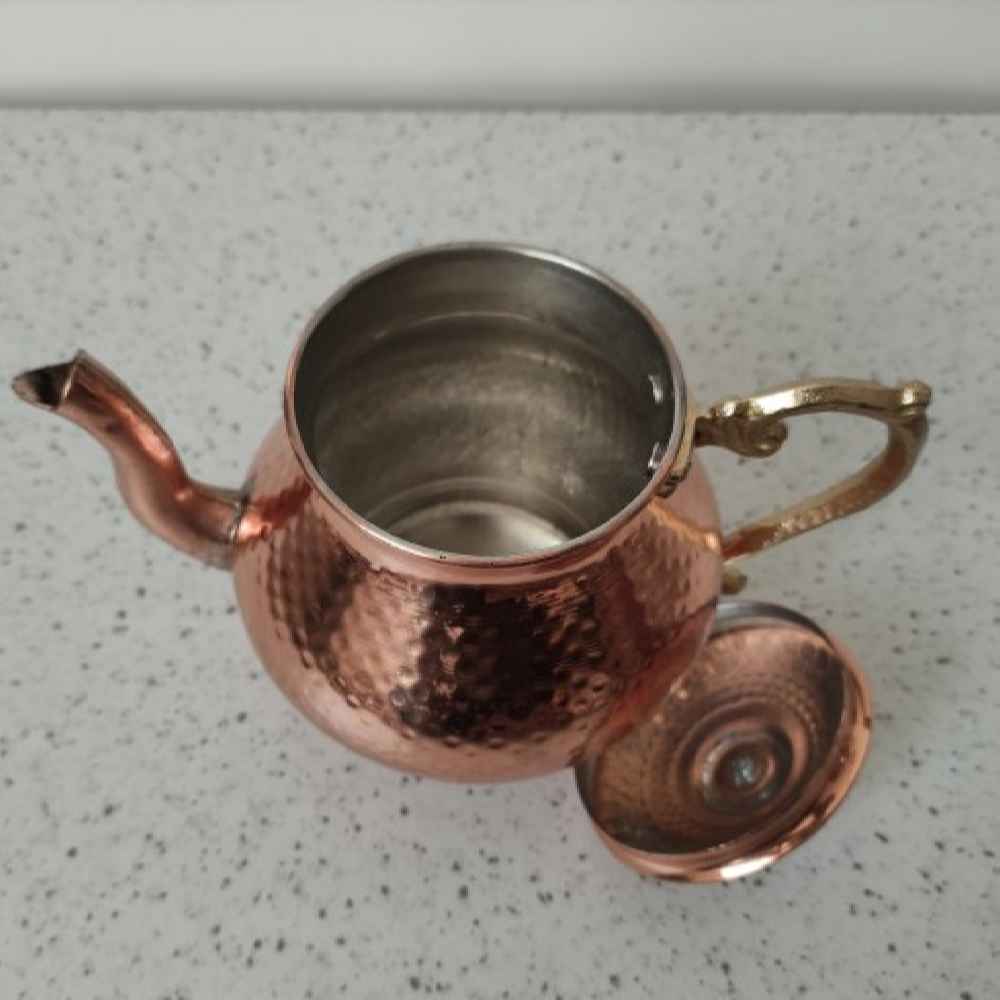 Price and Buy Persian Copper Teapot Handcrafted and Hammered Foad - Image 3