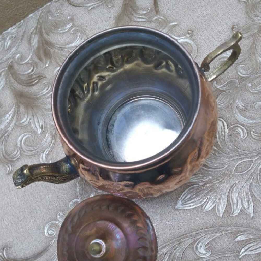Price and Buy Persian Copper Teapot Handcrafted and Hammered Sushian - Image 3