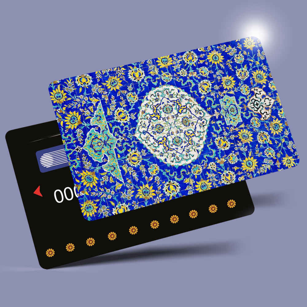 Price and Buy Persian Credit Card Sticker – Blue Pattern - Image 3