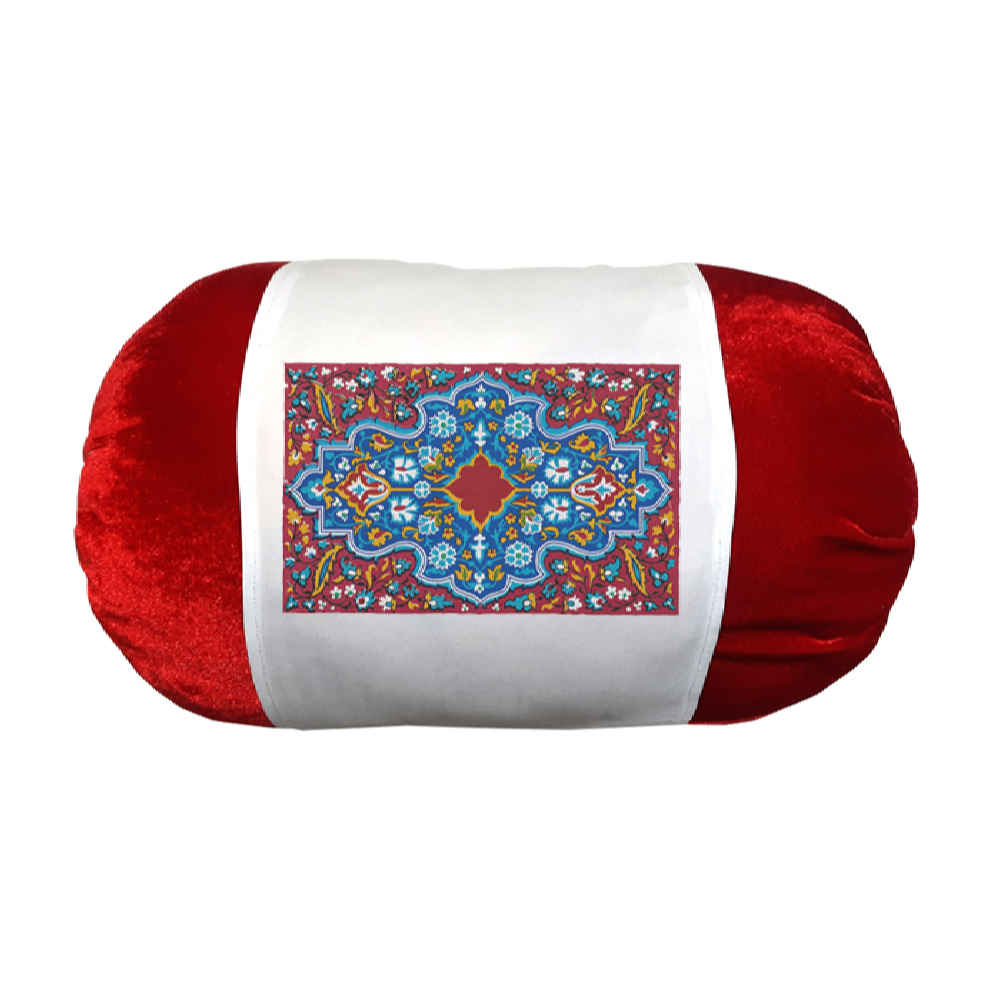 Price and Buy Persian Cylindrical Bolster Pillow in Velvet Fabric Bahar