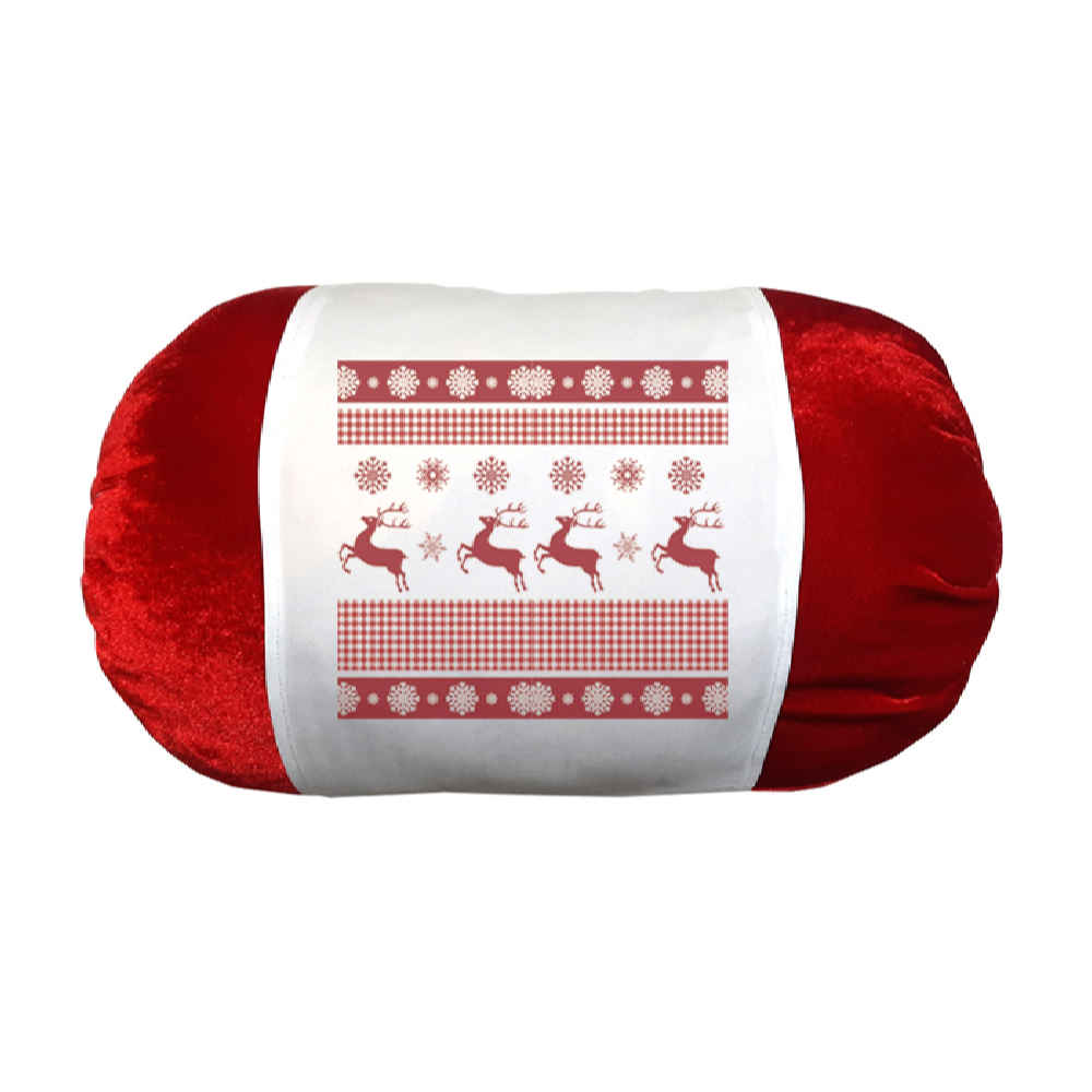 Price and Buy Persian Cylindrical Bolster Pillow in Velvet Fabric Deer