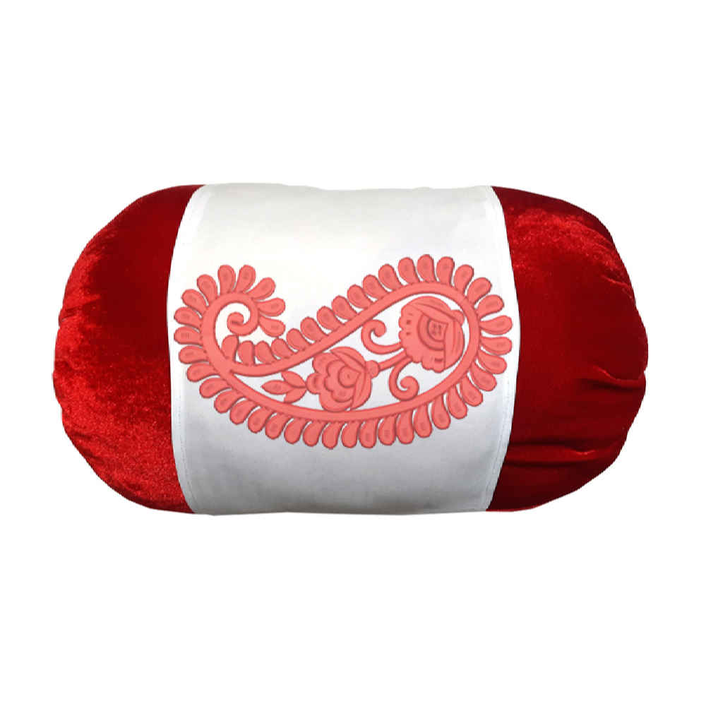 Price and Buy Persian Cylindrical Bolster Pillow in Velvet Fabric Lana