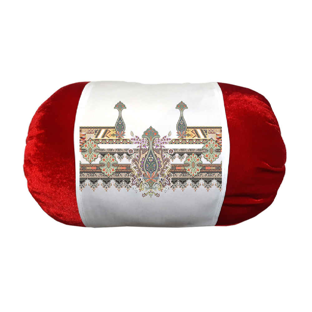 Price and Buy Persian Cylindrical Bolster Pillow in Velvet Fabric Mino