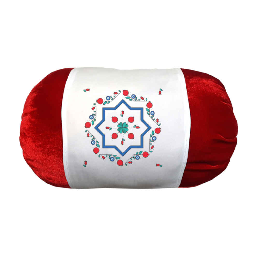 Price and Buy Persian Cylindrical Bolster Pillow in Velvet Fabric Sadra
