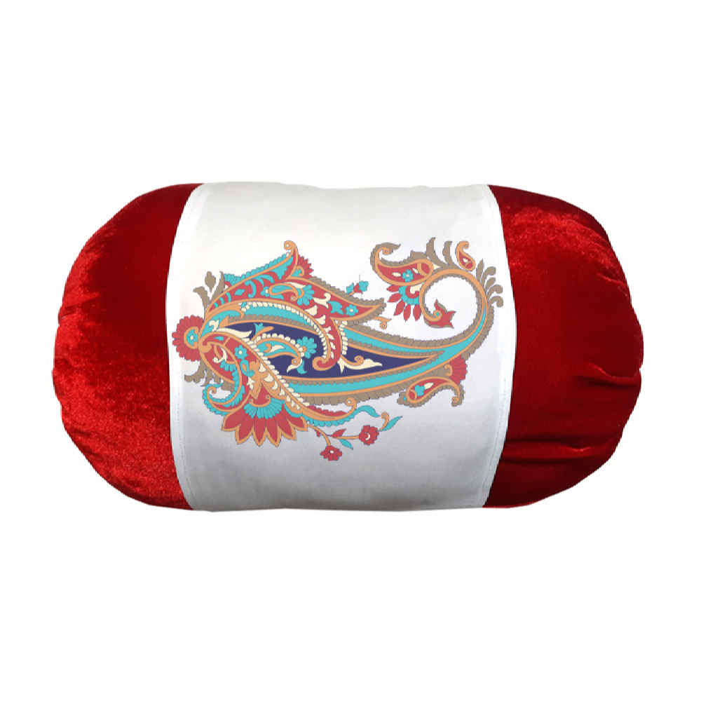 Price and Buy Persian Cylindrical Bolster Pillow in Velvet Fabric Shima