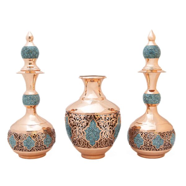 Price and Buy Persian Decorative Copper Bottle & Vase Set with Turquoise Inlay Design_69016727e0152.jpeg Price and Buy Persian Decorative Copper Bottle & Vase Set with Turquoise Inlay Design