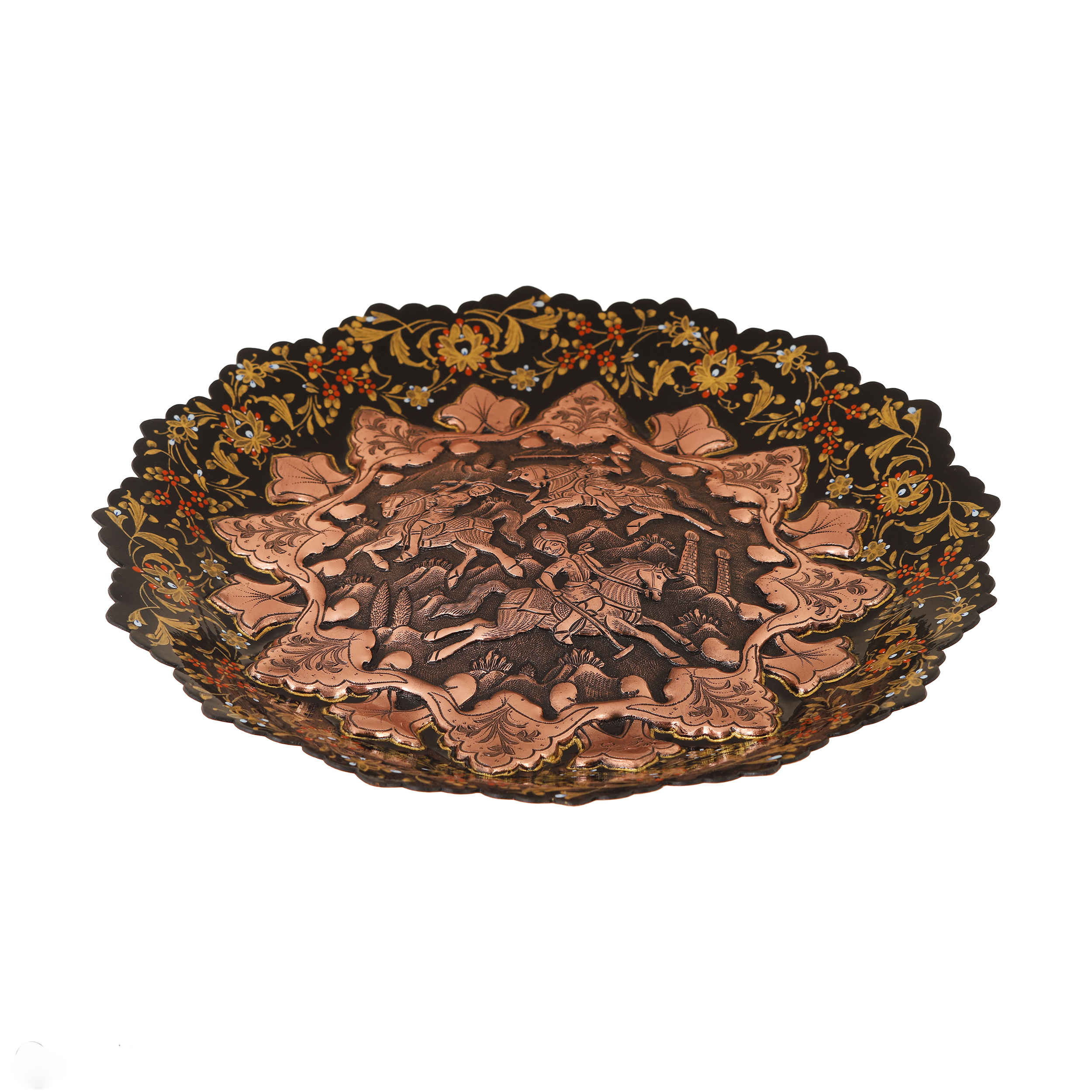 Price and Buy Persian Decorative Copper Engraved Wall Plate Traditional in Chogan Design - Image 4