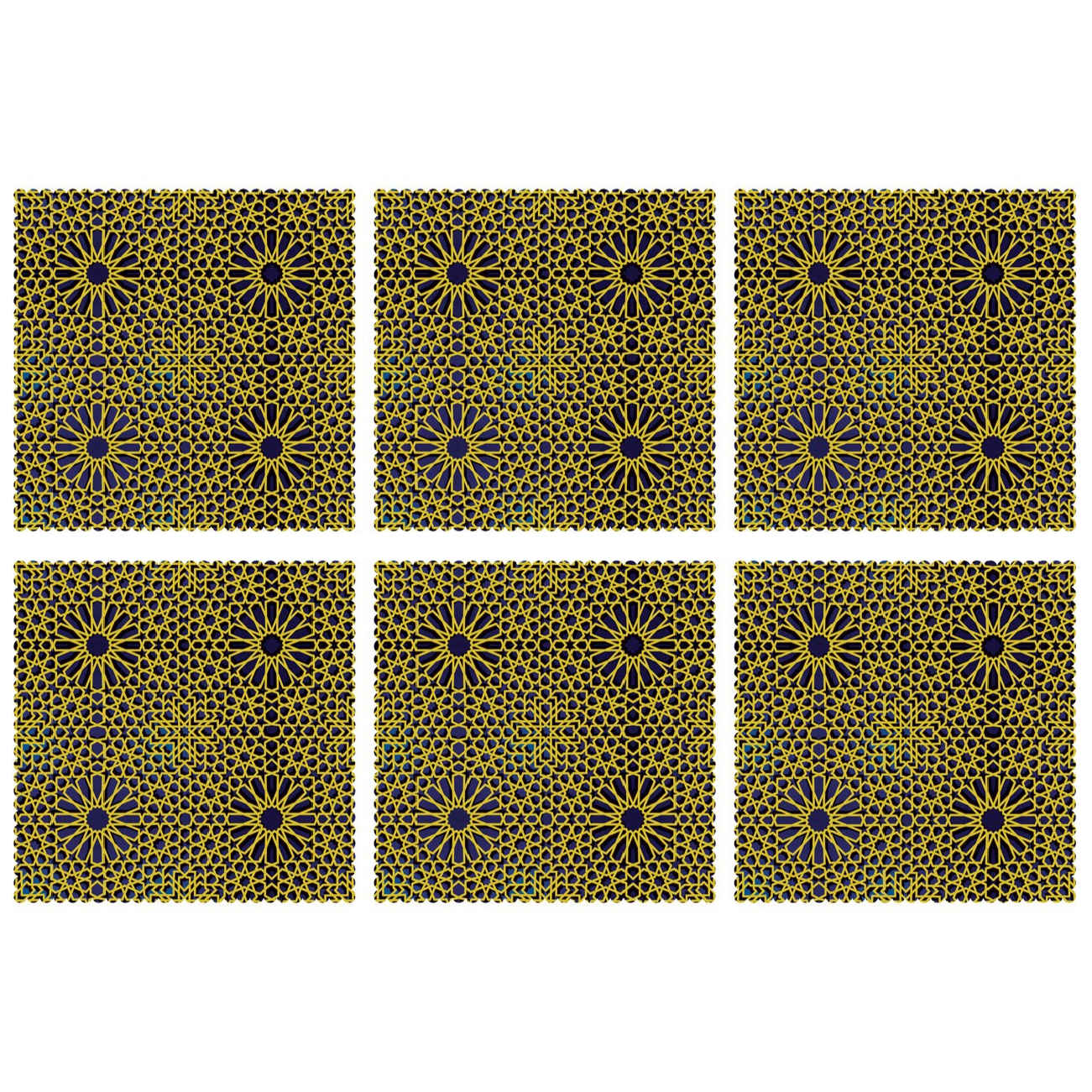 Price and Buy Persian Decorative Geometric Pattern Dining Mat (Set of 6)_6902070ab0ae5.jpeg Price and Buy Persian Decorative Geometric Pattern Dining Mat (Set of 6) - Image 1