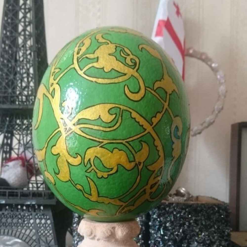 Price and Buy Persian Decorative Hand Painted Ostrich Egg Shell – Bahar