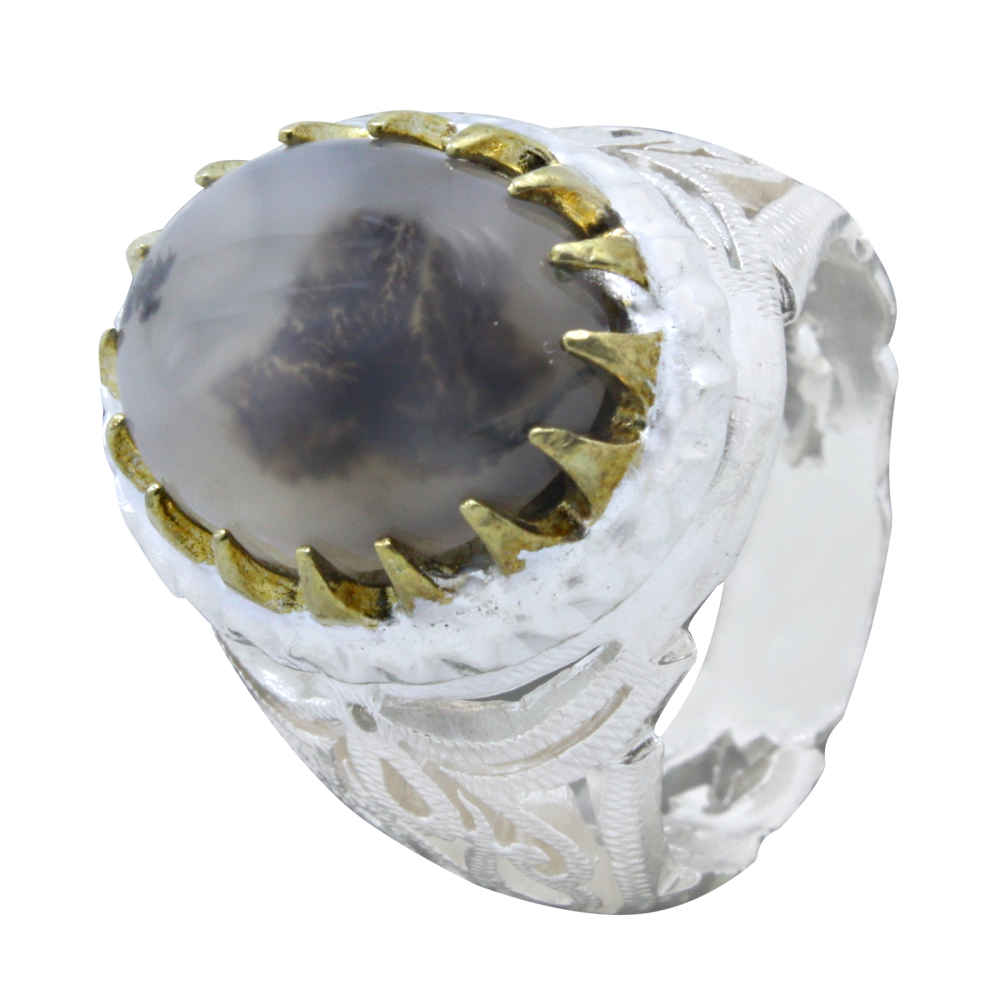 Price and Buy Persian Dendritic Agate Shajar Silver Ring for Men Farhad