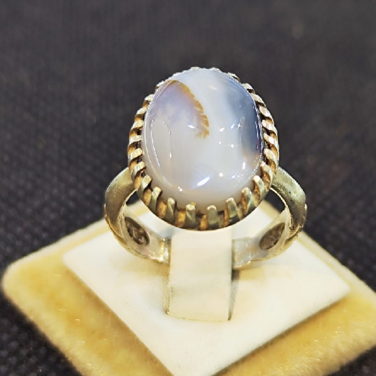 Price and Buy Persian Dendritic Agate Shajar Silver Ring for Men Nima
