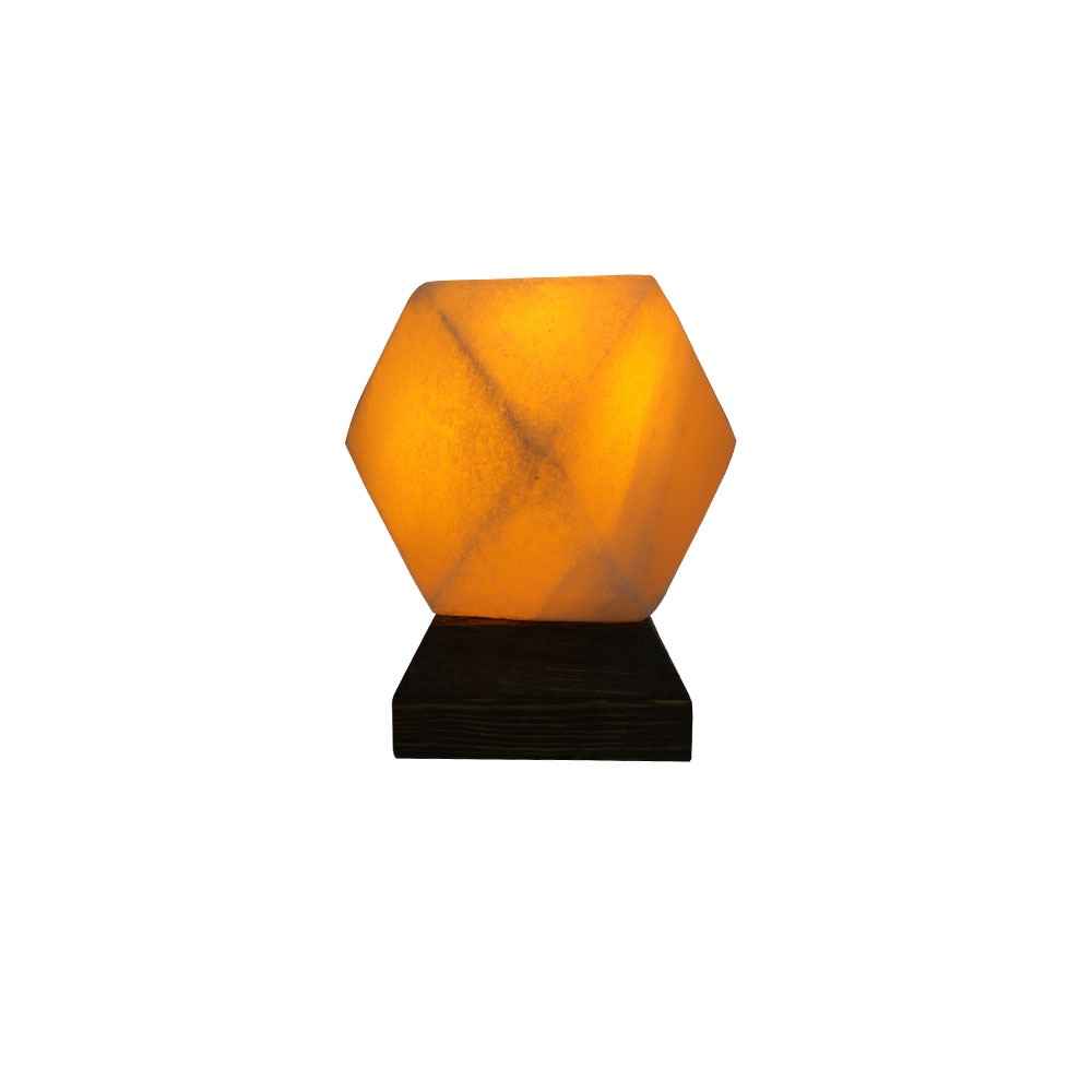 Price and Buy Persian Diamond Salt Lamp – Handcrafted Bita Design with Wooden Base - Image 3