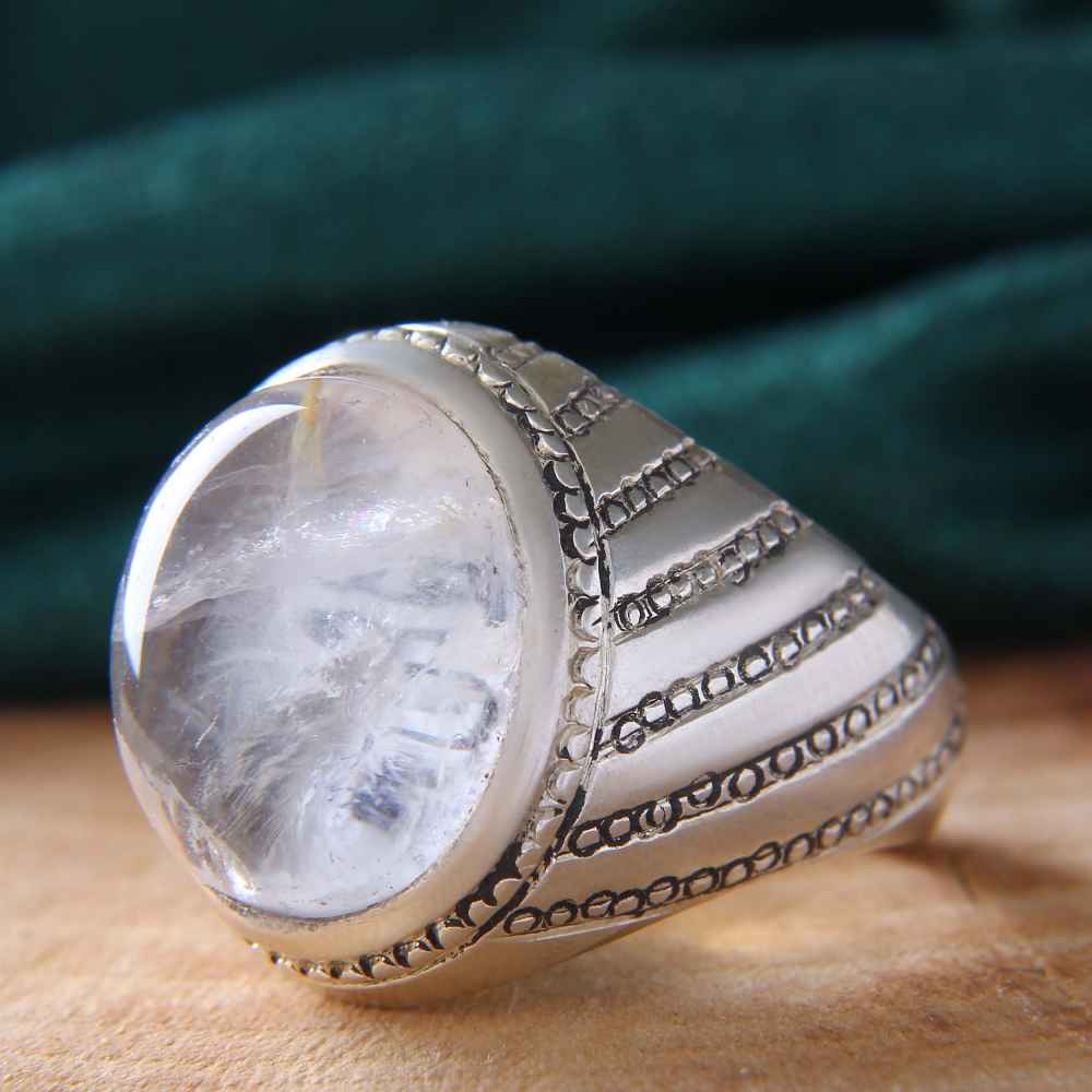 Price and Buy Persian Dur-e Najaf Silver Ring For Men Elegance Ahmad - Image 3
