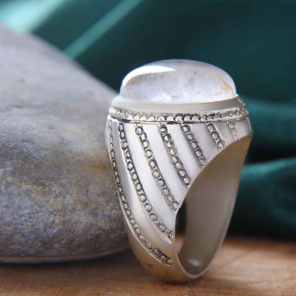 Price and Buy Persian Dur-e Najaf Silver Ring For Men Elegance Ahmad - Image 4