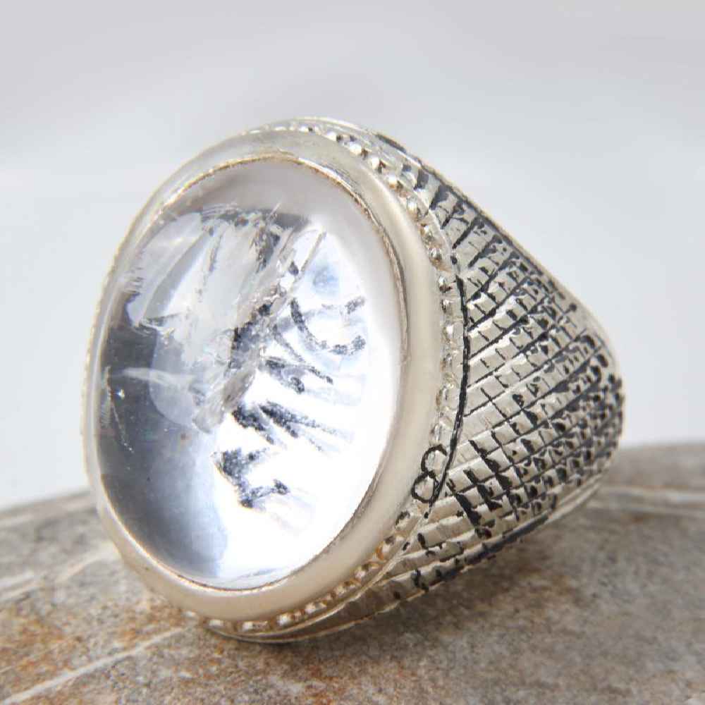 Price and Buy Persian Dur-e Najaf Silver Ring For Men Elegance Iman - Image 3