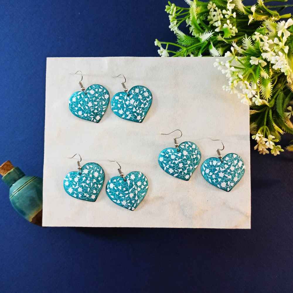Price and Buy Persian Earrings Handcrafted with Minakari Artistic Heart