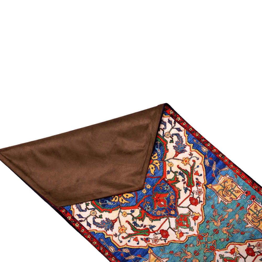 Price and Buy Persian Elegance Blue Velvet Table Runner Haris - Image 3