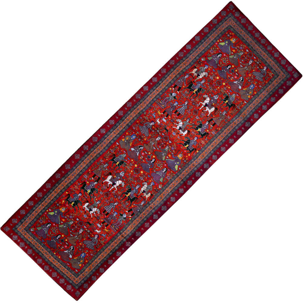 Price and Buy Persian Elegance Red Velvet Runner Bazm Bahram - Image 3