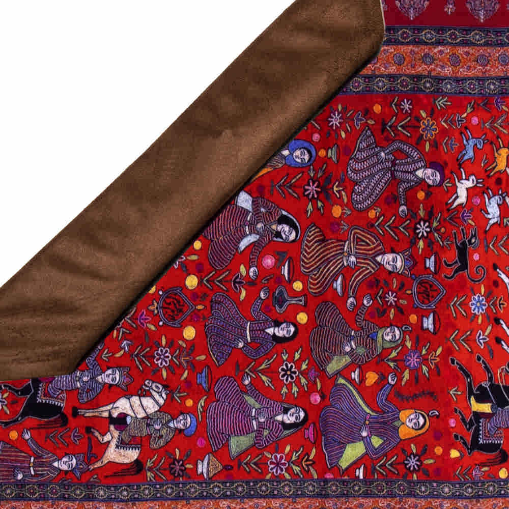 Price and Buy Persian Elegance Red Velvet Runner Bazm Bahram - Image 4