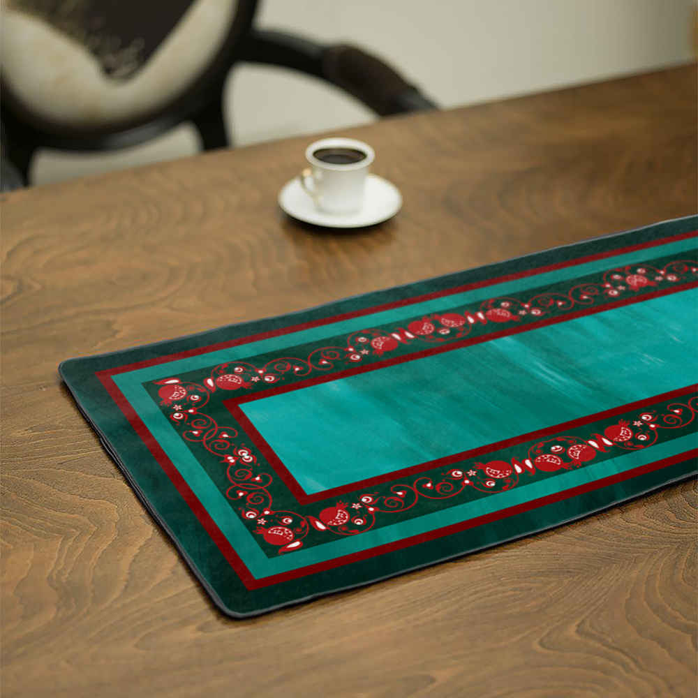 Price and Buy Persian Elegance Turquois Velvet Table Runner Yalda