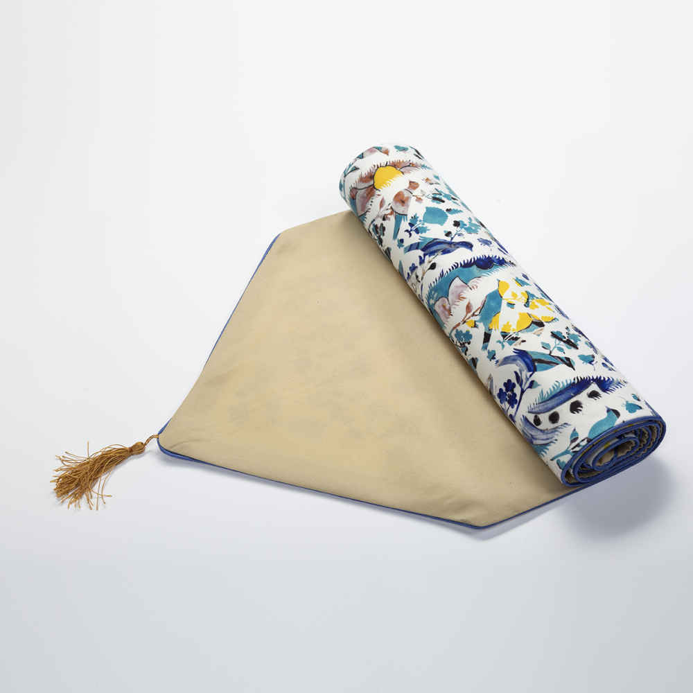Price and Buy Persian Elegance White Velvet Table Runner Nahal - Image 4