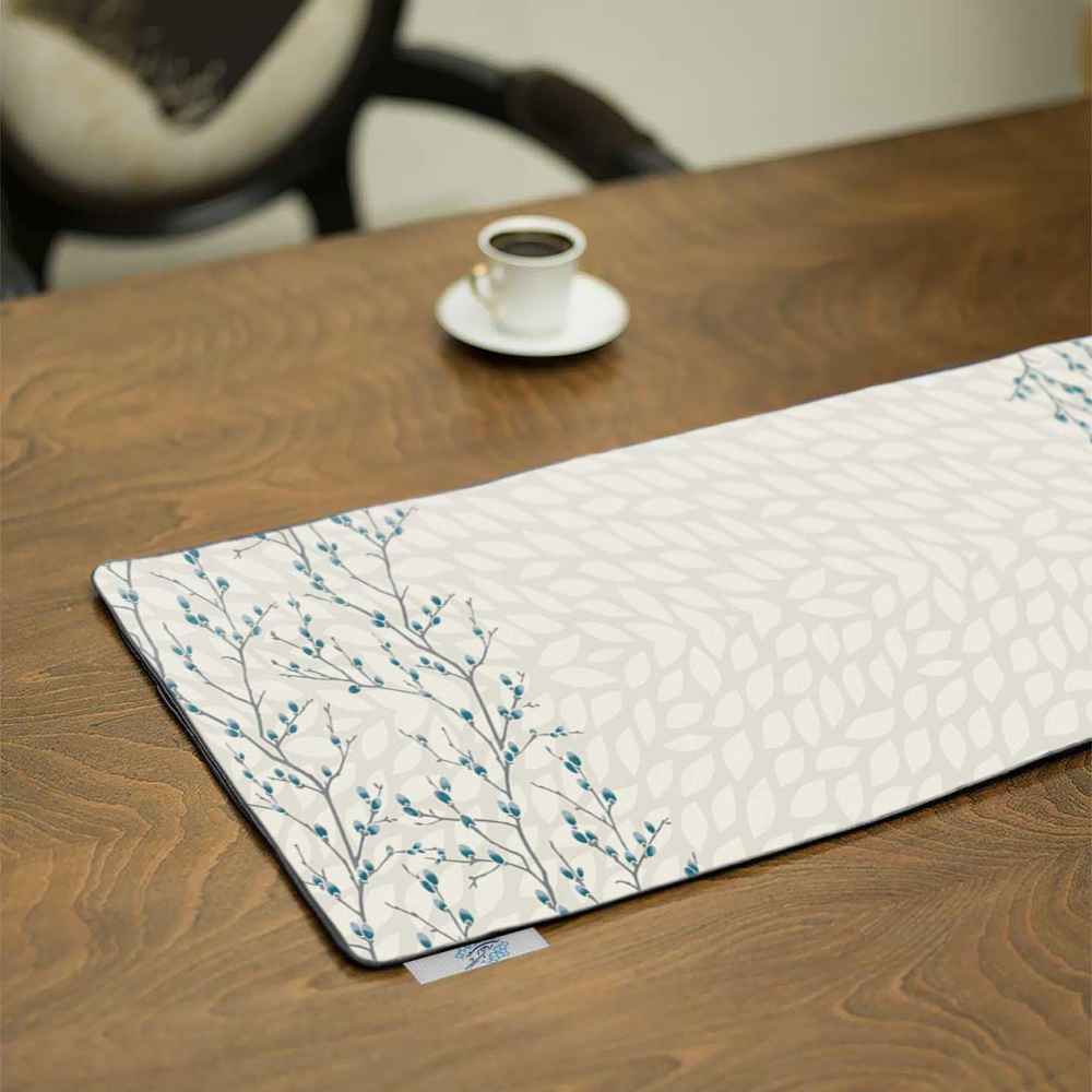Price and Buy Persian Elegance White Velvet Table Runner Negar
