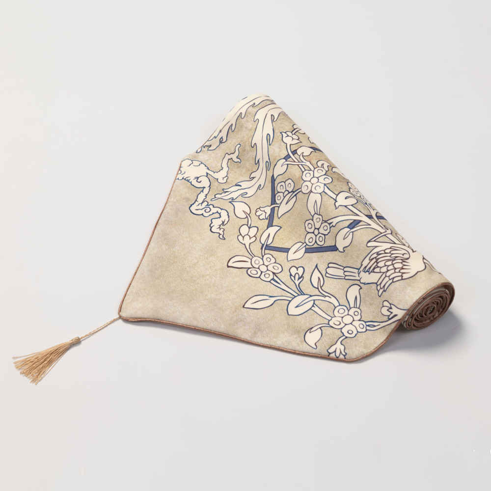Price and Buy Persian Elegance White Velvet Table Runner Sima - Image 4