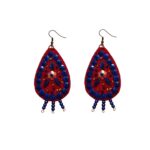 Price and Buy Persian Embroidered Dangle Earring Bohemian Style in Red