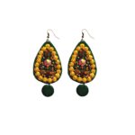 Price and Buy Persian Embroidered Earring Boho Style with Floral Design Suitable for Celebration