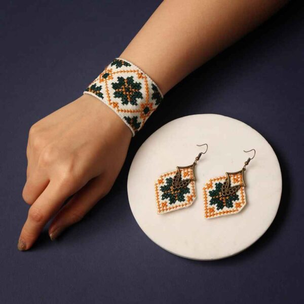 Price and Buy Persian Embroidered Earrings & Bracelet Set Model Dara_68fbeeacc1656.jpeg Price and Buy Persian Embroidered Earrings & Bracelet Set Model Dara