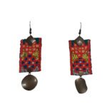 Price and Buy Persian Embroidered Earrings Traditional Needlework Red