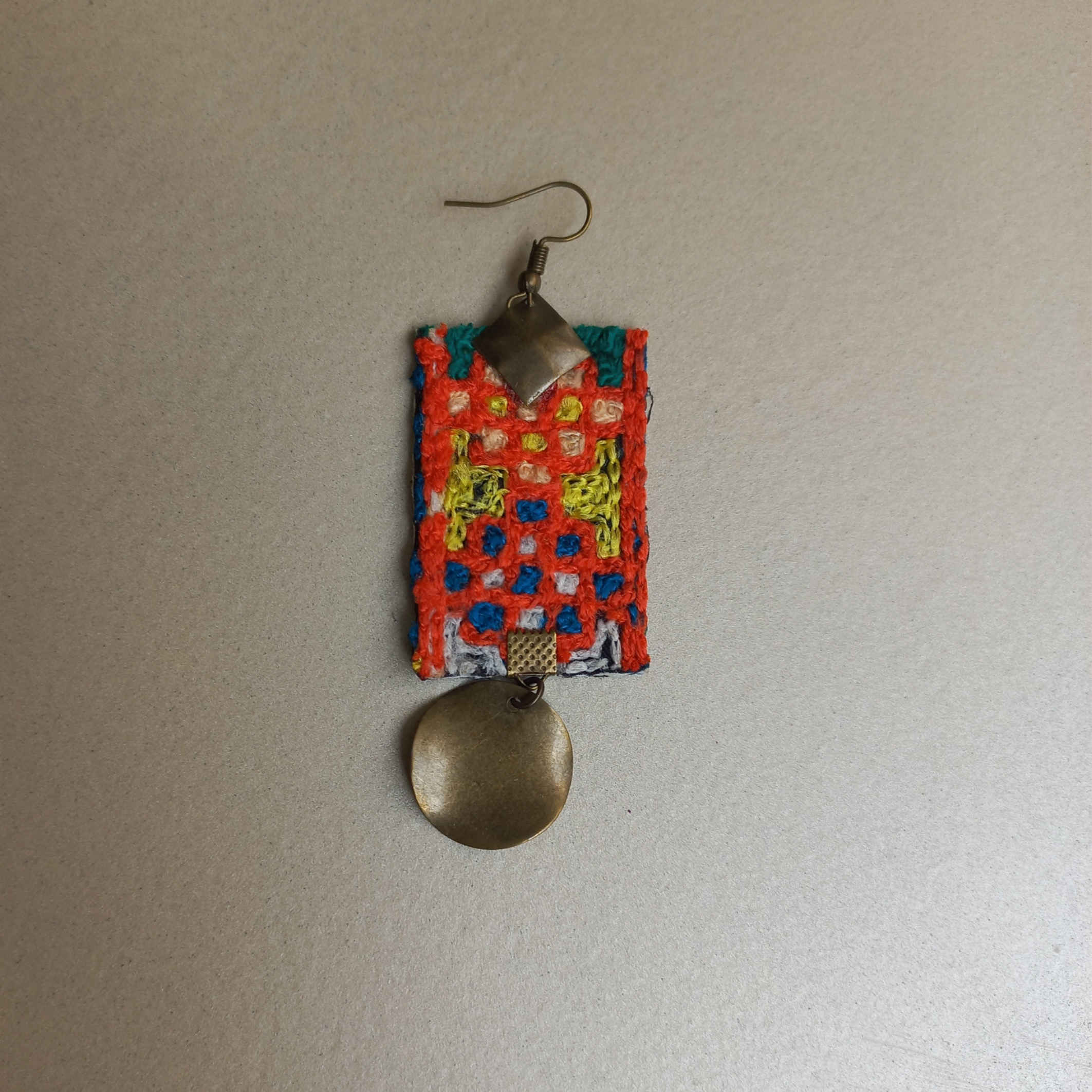 Price and Buy Persian Embroidered Earrings Traditional Needlework Red_68ff3cd5287d5.jpeg Price and Buy Persian Embroidered Earrings Traditional Needlework Red - Image 3