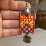 Price and Buy Persian Embroidered Earrings Traditional Needlework Red - Image 4