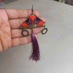 Price and Buy Persian Embroidered Earrings Traditional Needlework Tassel - Image 3