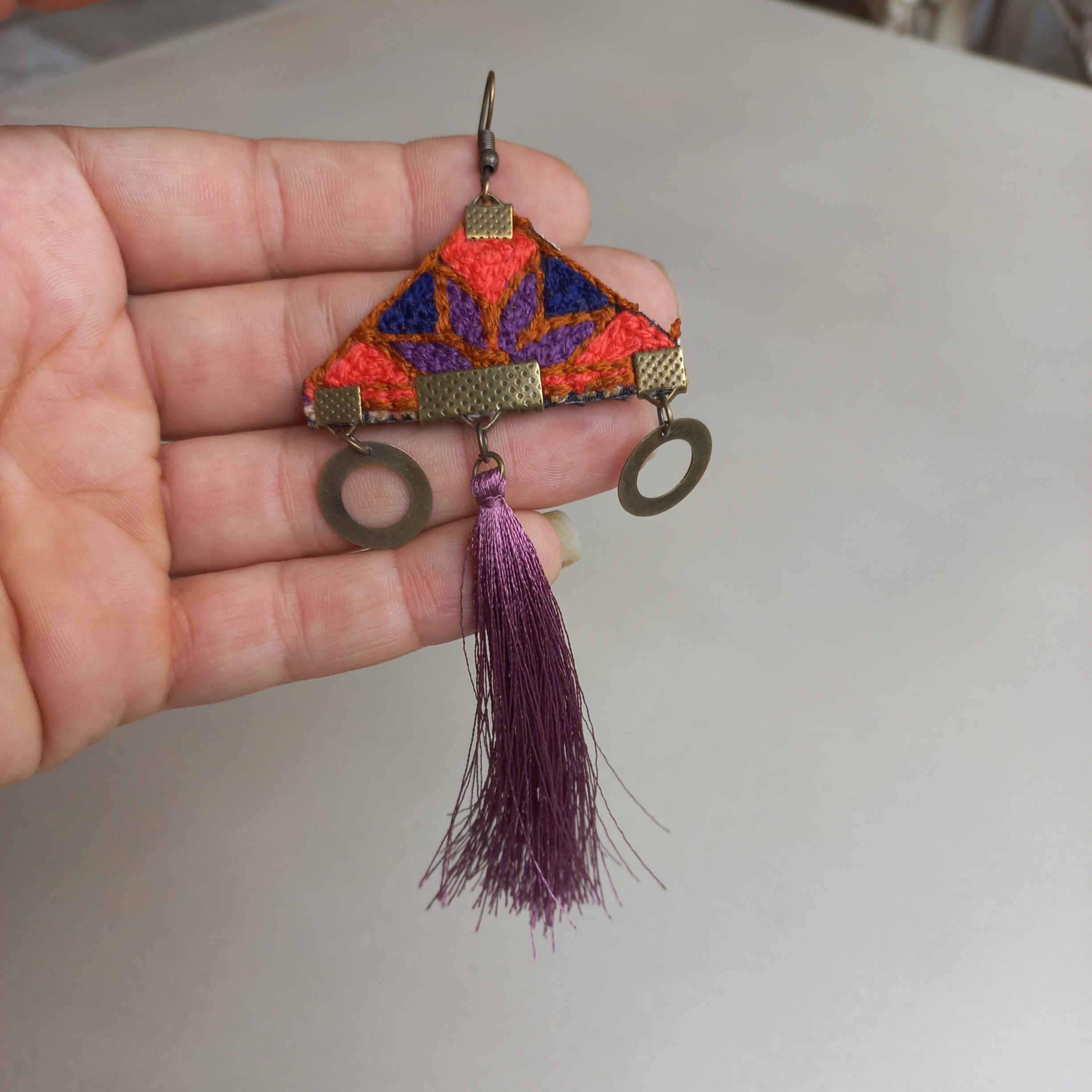 Price and Buy Persian Embroidered Earrings Traditional Needlework Tassel_68ff3d59aa864.jpeg Price and Buy Persian Embroidered Earrings Traditional Needlework Tassel - Image 3