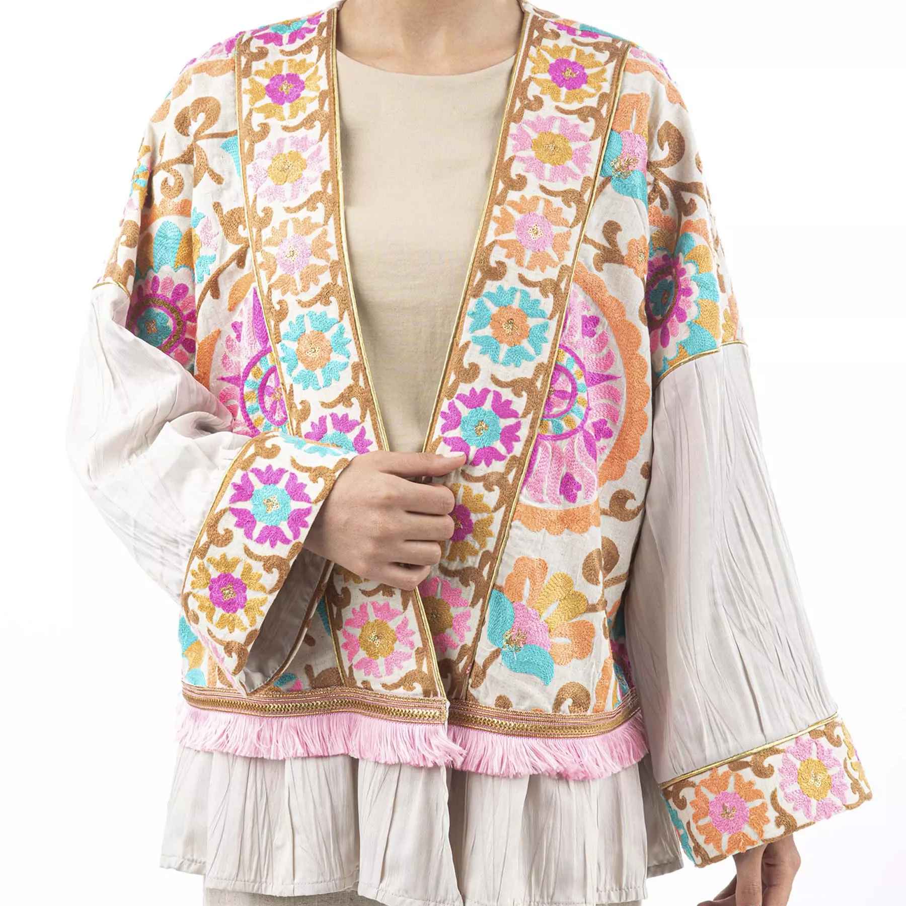 Price and Buy Persian Embroidered Manto for Women with Floral Design - Image 4