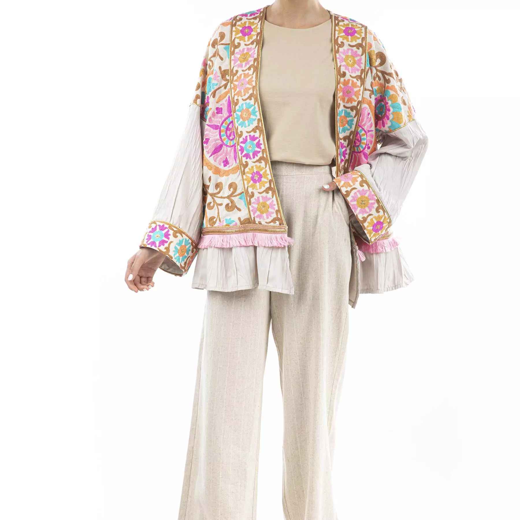 Price and Buy Persian Embroidered Manto for Women with Floral Design - Image 6