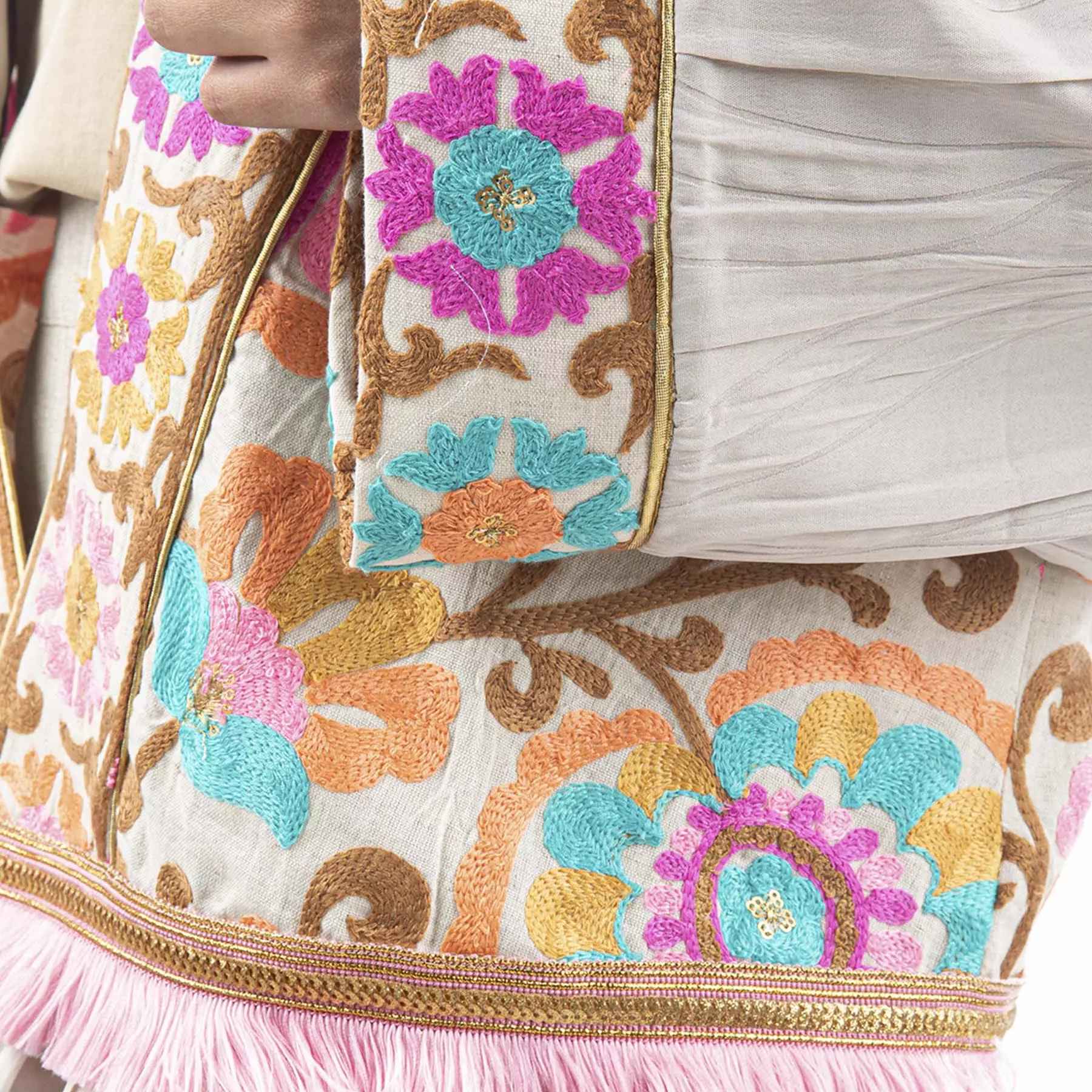 Price and Buy Persian Embroidered Manto for Women with Floral Design - Image 7