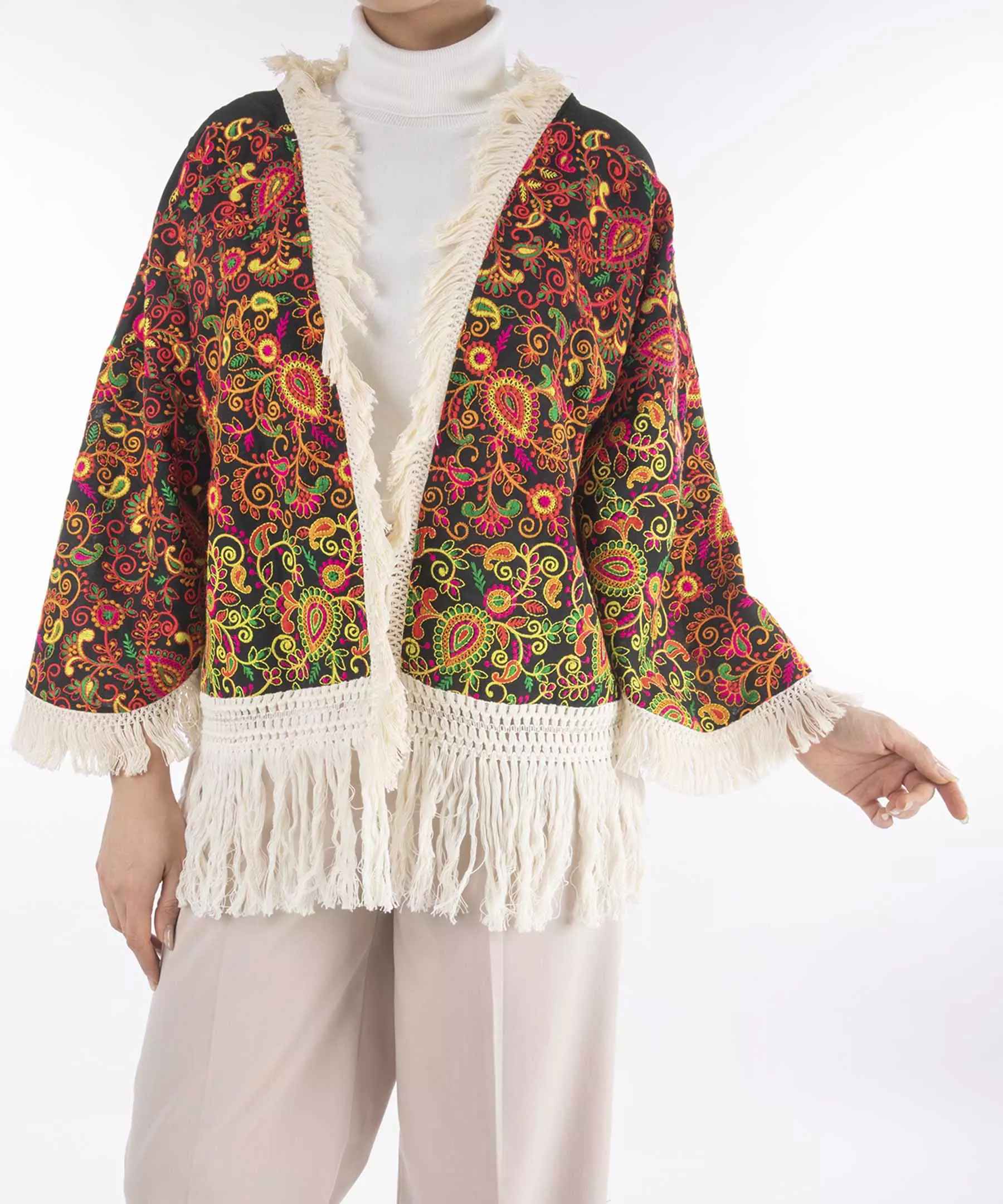 Price and Buy Persian Embroidered Manto for Women with Paisley Design