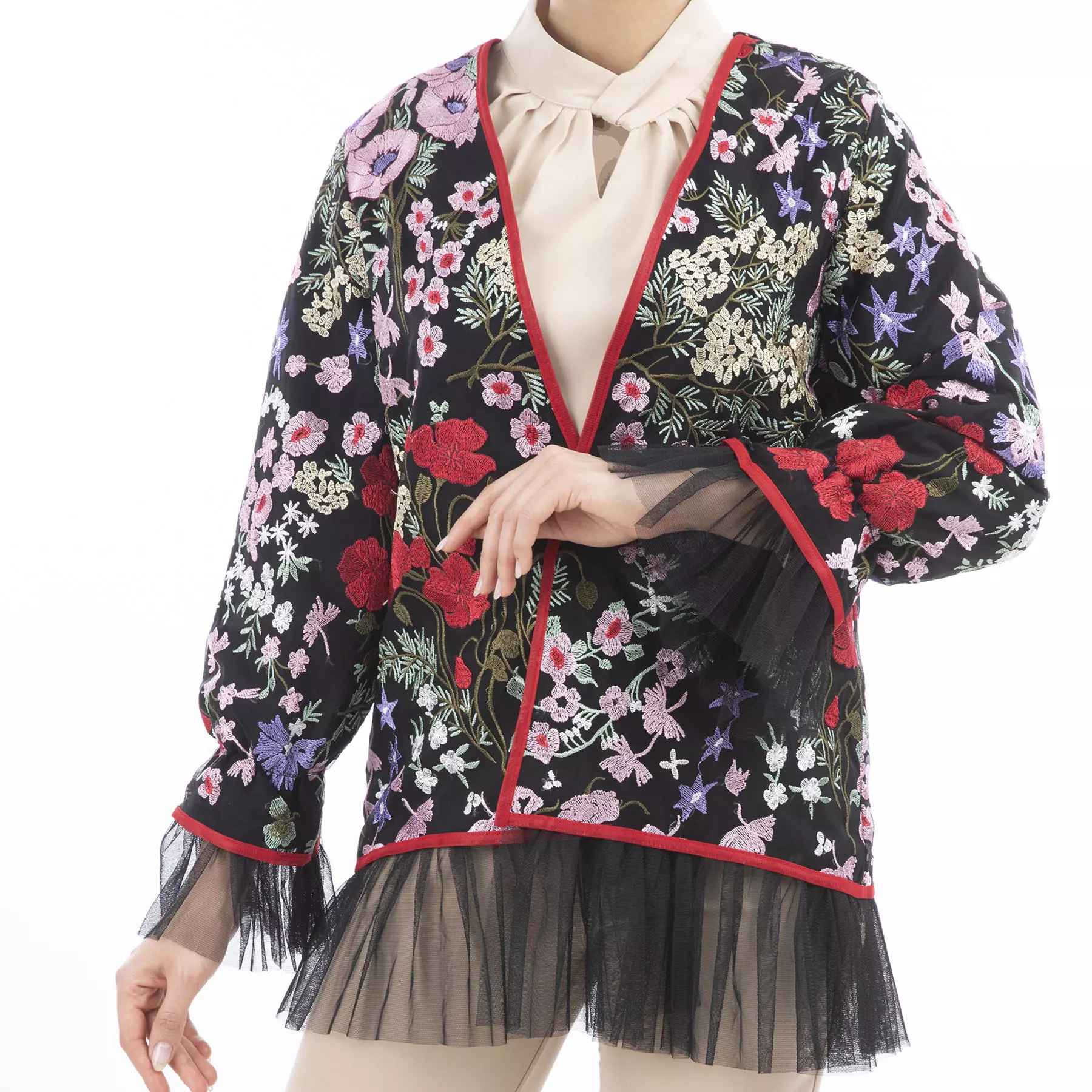 Price and Buy Persian Embroidered Manto with Floral Design