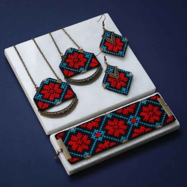 Price and Buy Persian Embroidered Necklace, Bracelet & Earrings Set Hasti_68fbee48300b8.jpeg Price and Buy Persian Embroidered Necklace, Bracelet & Earrings Set Hasti
