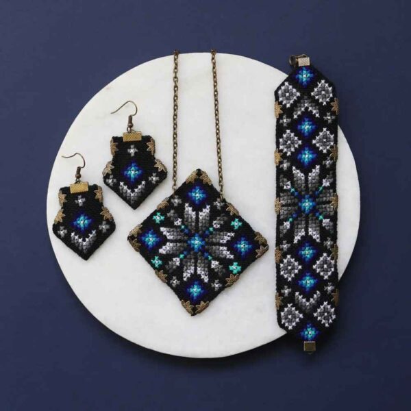 Price and Buy Persian Embroidered Necklace, Bracelet & Earrings Set Rana_68fbee3f3573d.jpeg Price and Buy Persian Embroidered Necklace, Bracelet & Earrings Set Rana