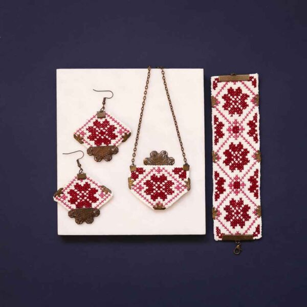 Price and Buy Persian Embroidered Necklace, Bracelet & Earrings Set Taraneh_68fbee8377e5b.jpeg Price and Buy Persian Embroidered Necklace, Bracelet & Earrings Set Taraneh
