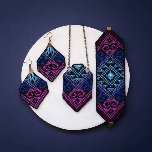 Price and Buy Persian Embroidered Necklace, Bracelet & Earrings Set Vania_68fbee59d515c.jpeg Price and Buy Persian Embroidered Necklace, Bracelet & Earrings Set Vania